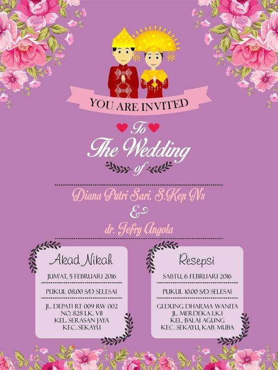 Detail Surat Undangan Nikah Nomer 35