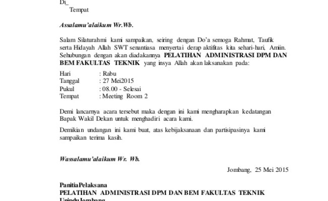 Detail Surat Undangan Pemateri Nomer 47