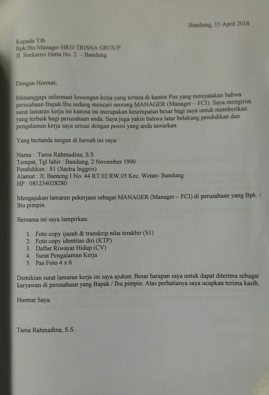 Detail Surat Undangan Pernikahan Dan Surat Lamaran Kerja Merupakan Surat Nomer 44