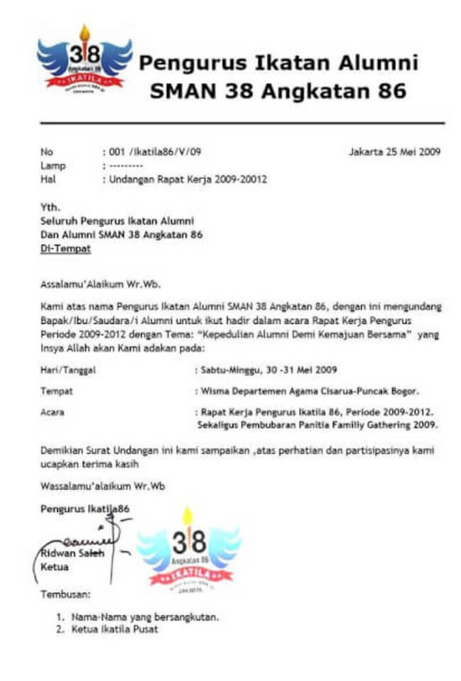 Detail Surat Undangan Pribadi Nomer 29