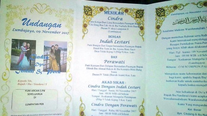 Detail Surat Undangan Resepsi Pernikahan Nomer 21