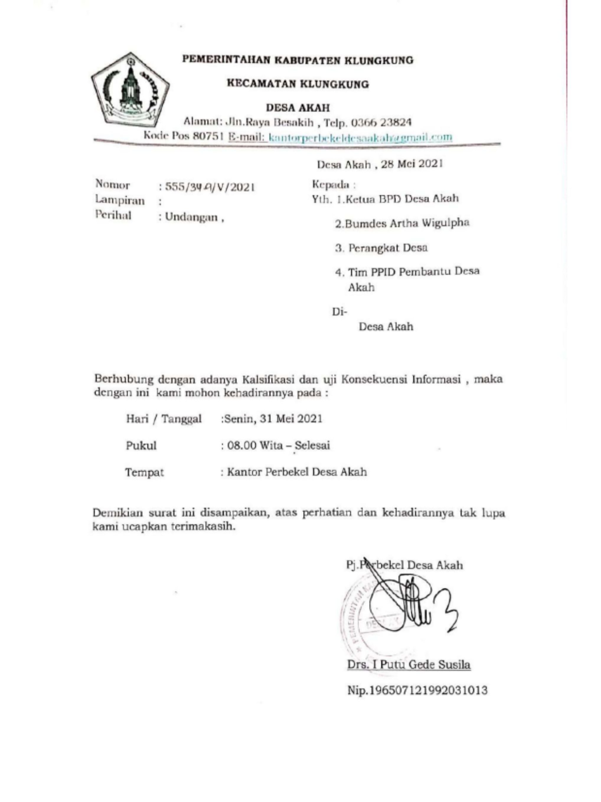 Detail Surat Undangan Resmi Nomer 29