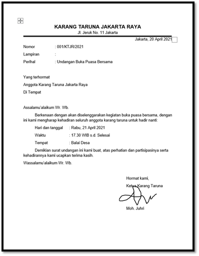 Detail Surat Undangan Resmi Dan Tidak Resmi Nomer 9