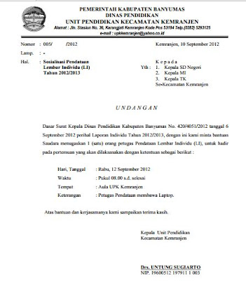 Detail Surat Undangan Sekolah Nomer 13