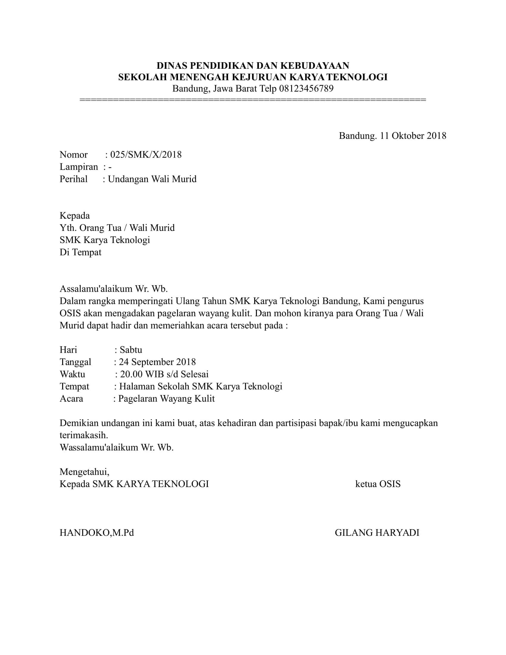 Surat Undangan Sekolah - 47+ Koleksi Gambar