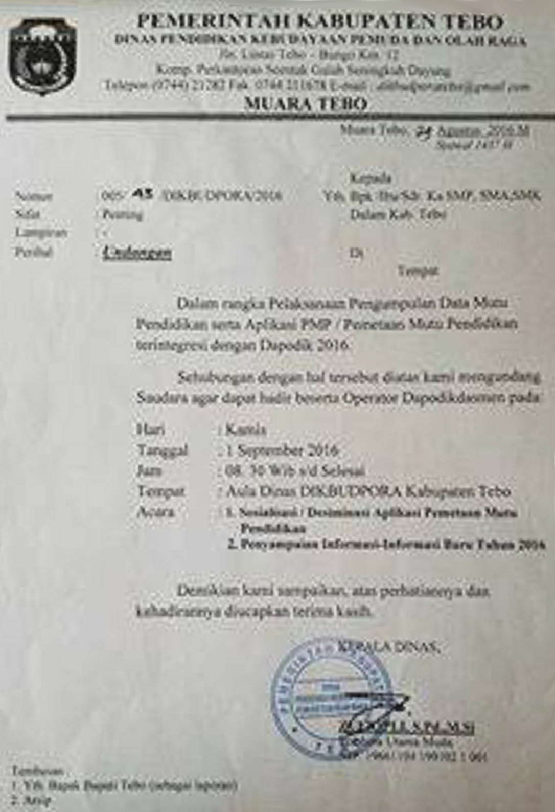 Detail Surat Undangan Sosialisasi Nomer 30