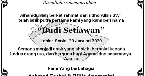 Detail Surat Undangan Syukuran Kelahiran Bayi Termasuk Dalam Jenis Surat Nomer 48