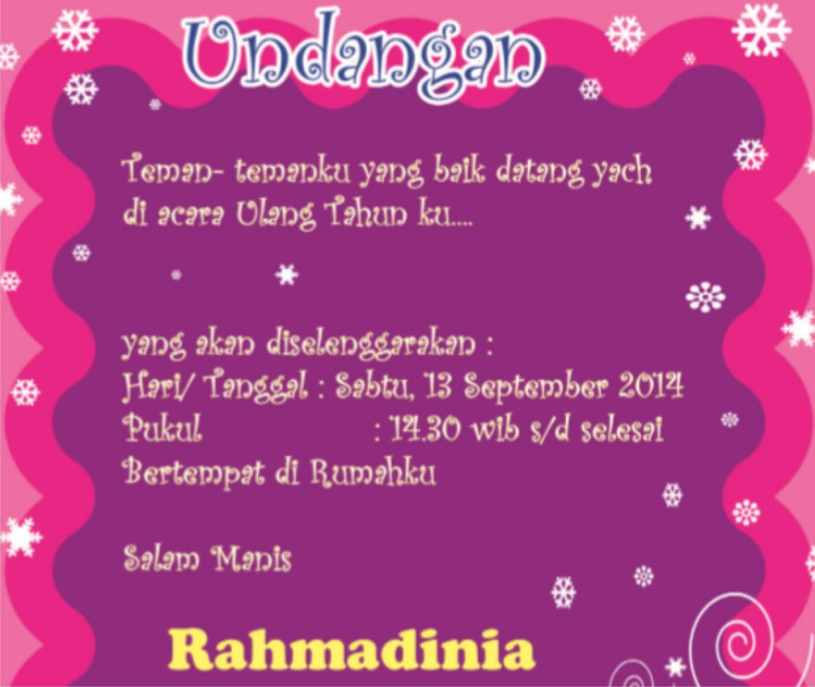 Detail Surat Undangan Ulang Tahun Dewasa Nomer 23