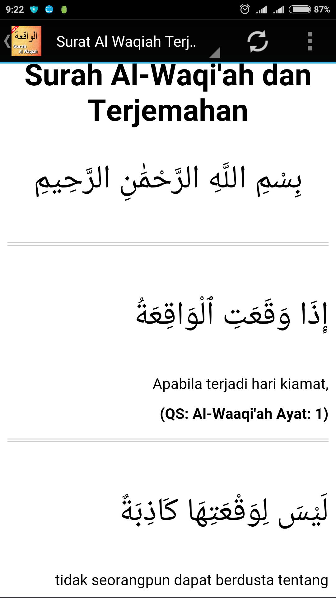 Detail Surat Waqiah Dan Terjemahan Nomer 5