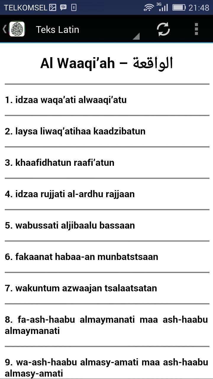 Detail Surat Waqiah Dan Terjemahan Indonesia Nomer 29
