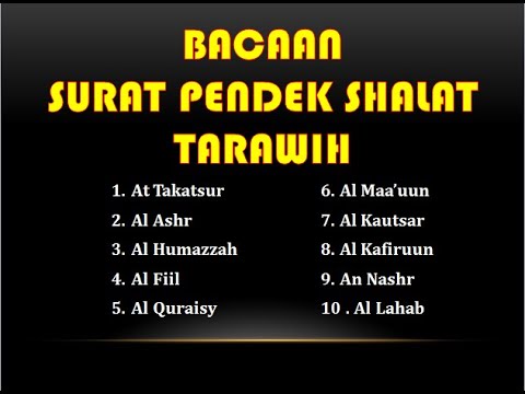 Detail Surat Yang Dibaca Saat Shalat Tarawih Nomer 2