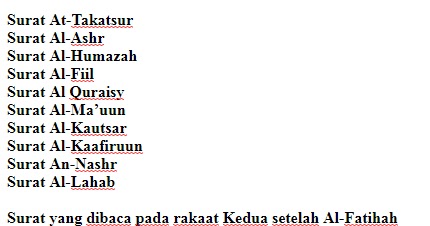 Detail Surat Yang Dibaca Saat Shalat Tarawih Nomer 6