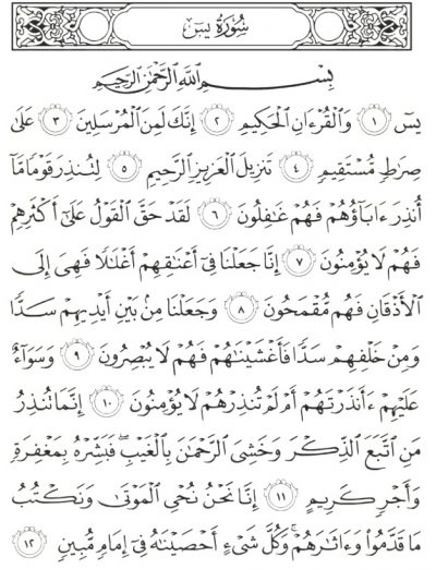 Detail Surat Yasin Ayat 1 Nomer 12