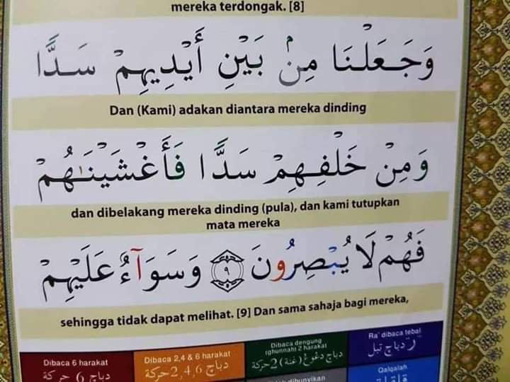 Detail Surat Yasin Ayat 9 Nomer 4