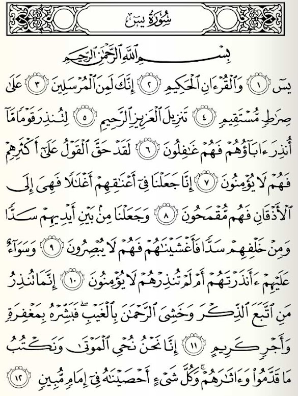 Detail Surat Yasin Litequran Nomer 33