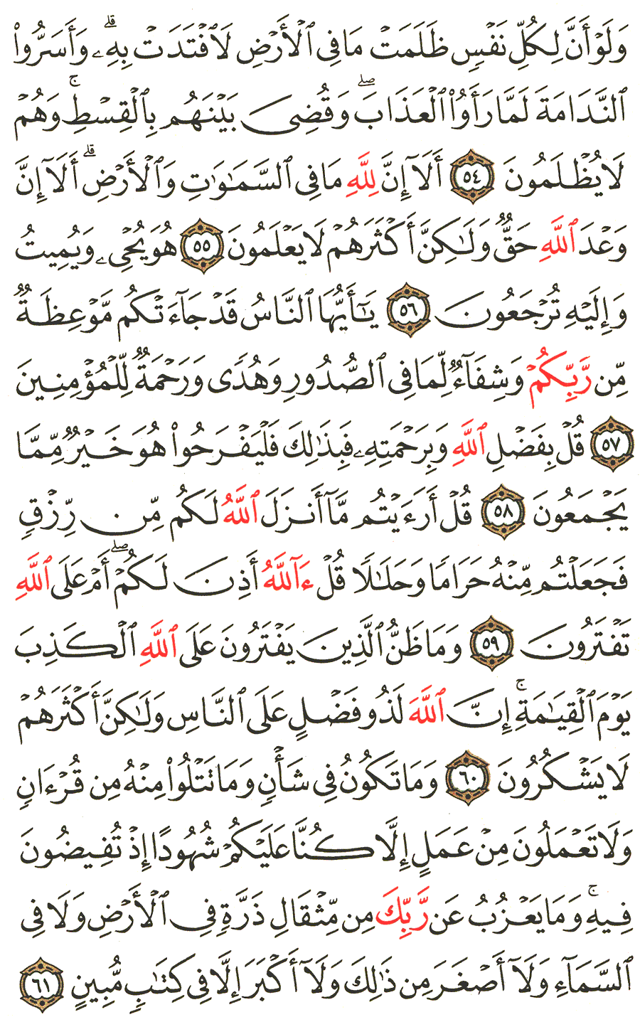 Detail Surat Yunus Ayat 61 Nomer 11