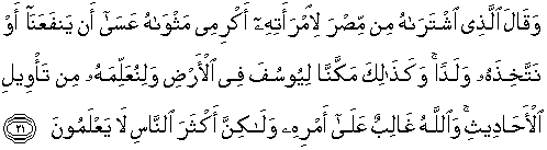 Detail Surat Yusuf Ayat 21 Nomer 4