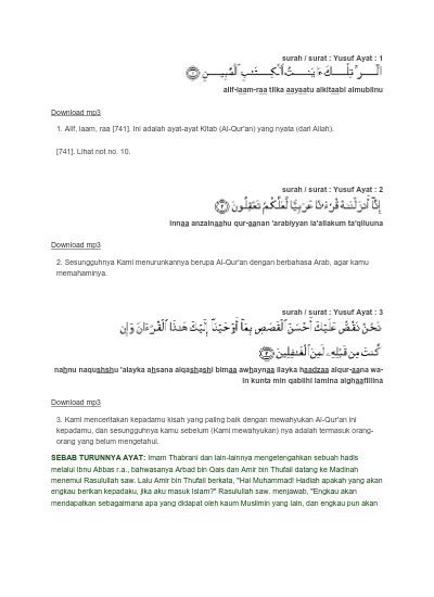 Detail Surat Yusuf Dan Surat Maryam Nomer 13