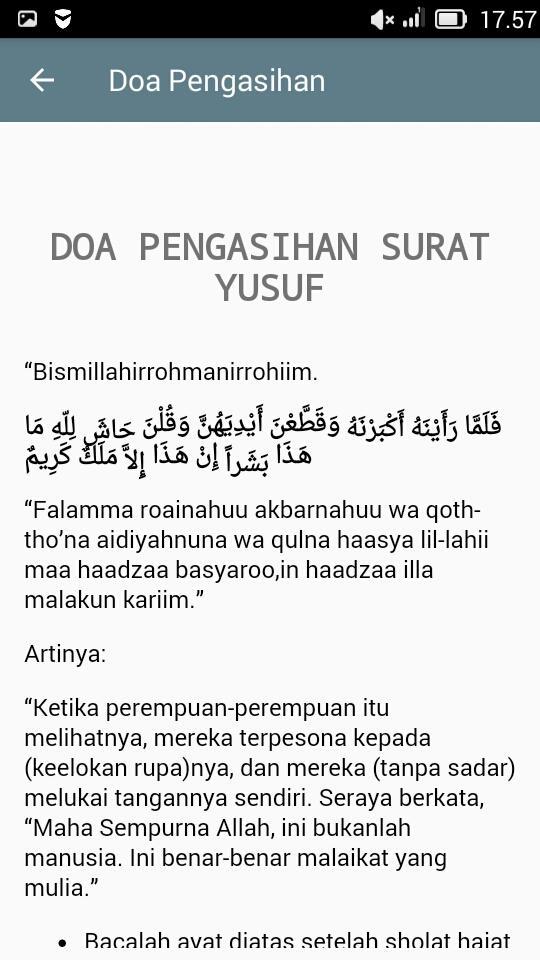 Detail Surat Yusuf Pengasihan Nomer 31