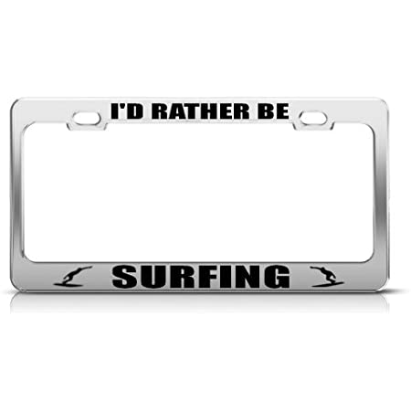 Surfing License Plate Frame - KibrisPDR