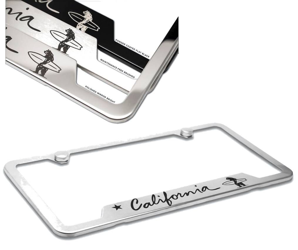 Detail Surfing License Plate Frame Nomer 17