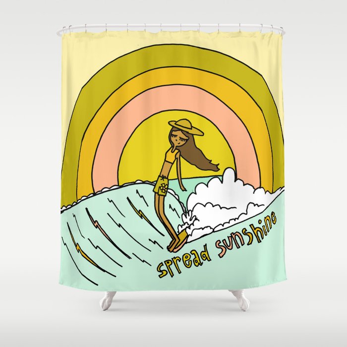 Detail Surfing Shower Curtains Nomer 49