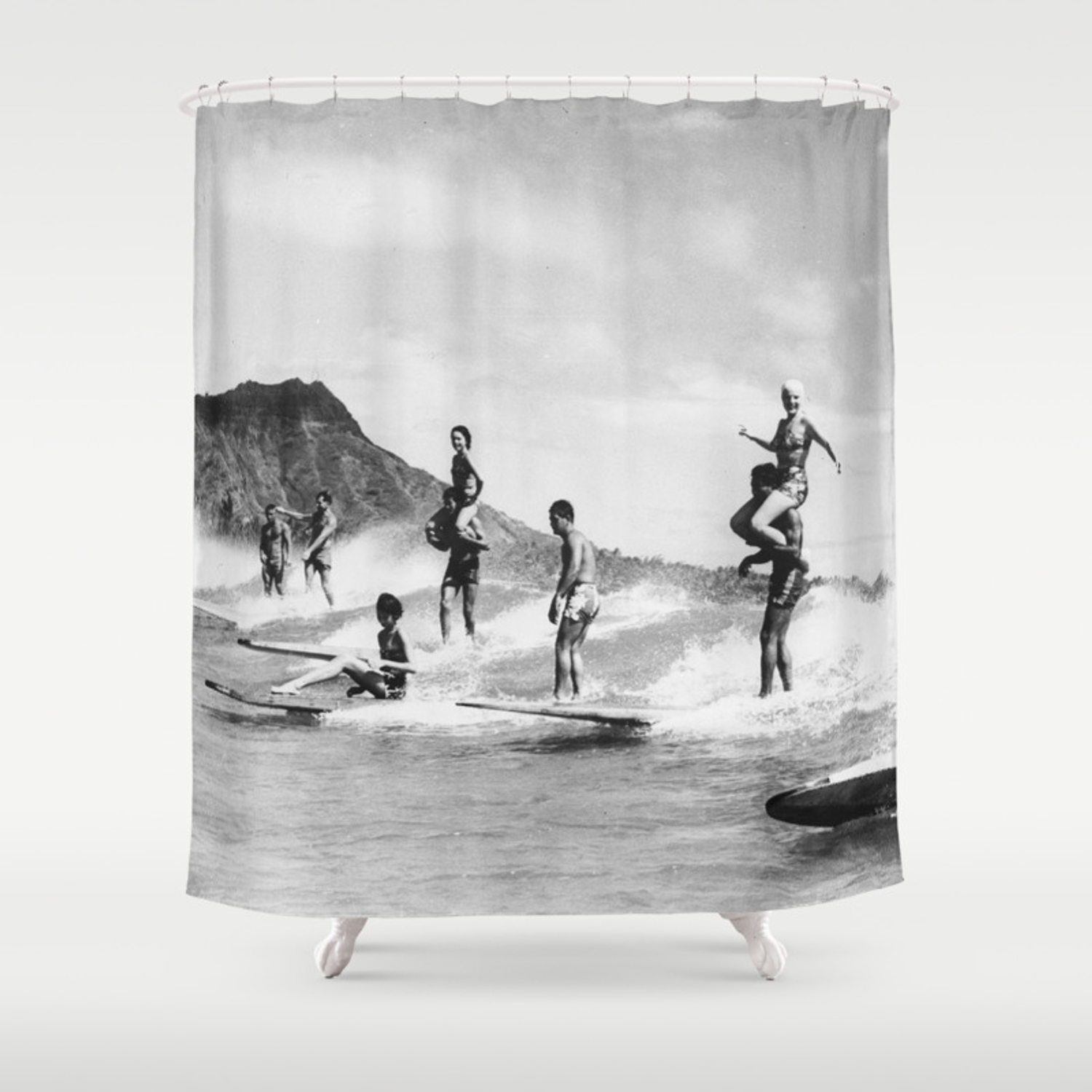 Detail Surfing Shower Curtains Nomer 7