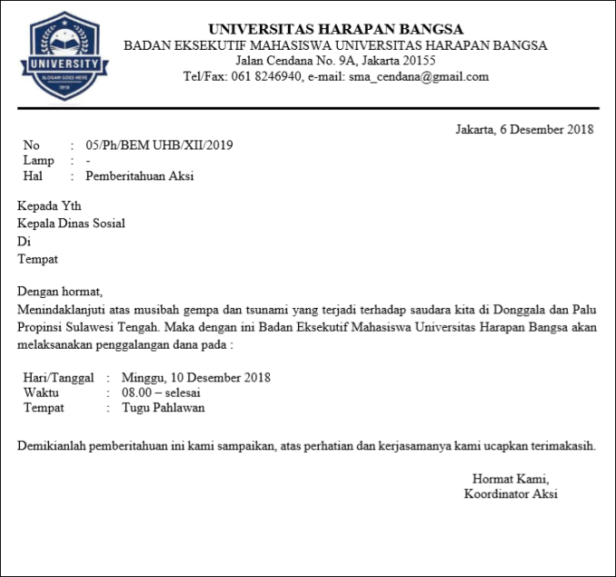 Detail Susunan Surat Dinas Nomer 3