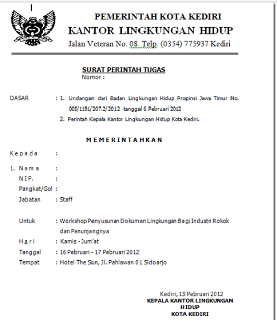 Detail Susunan Surat Dinas Nomer 43