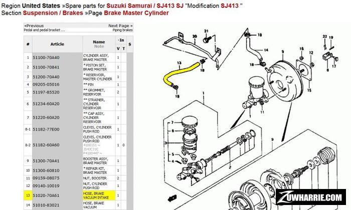 Detail Suzuki Samurai Vacuum Lines Nomer 9