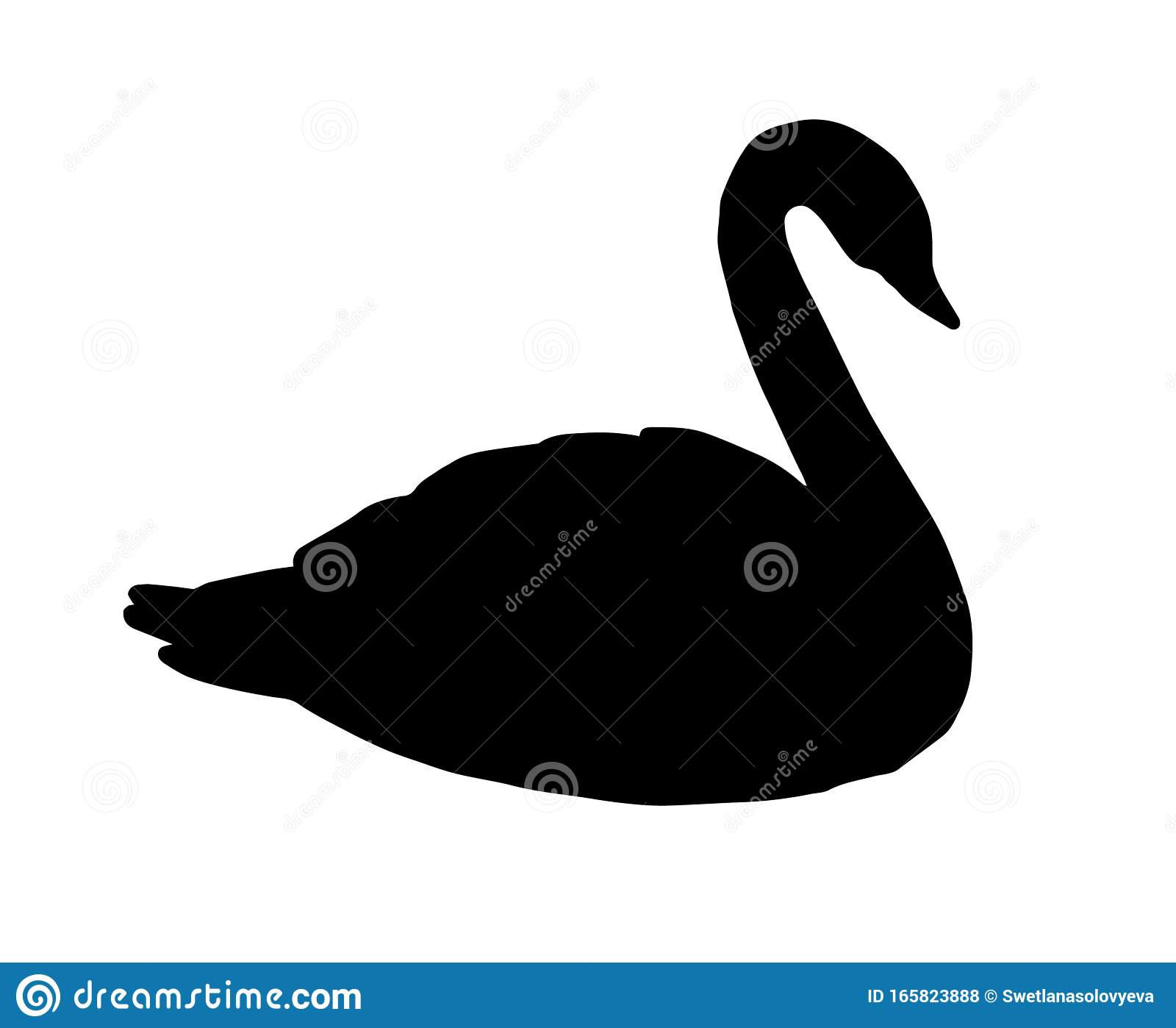 Detail Swan Silhouette Clip Art Nomer 14