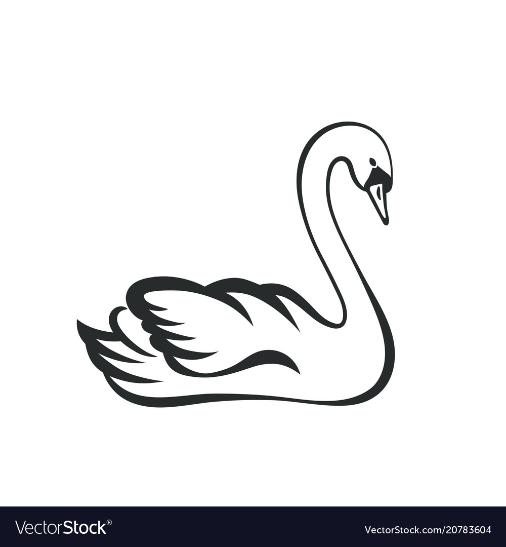 Detail Swan Silhouette Clip Art Nomer 4