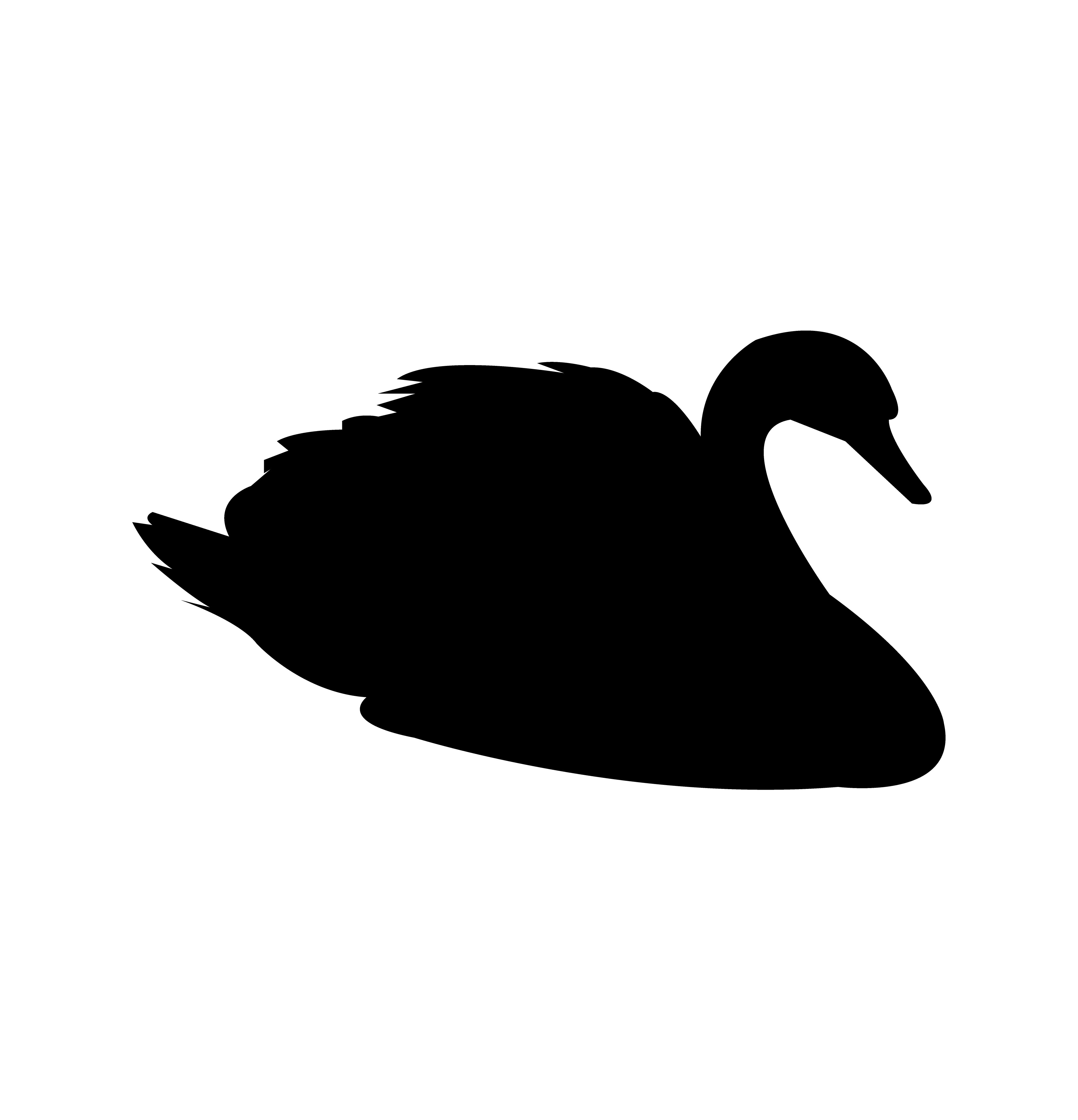 Detail Swan Silhouette Clip Art Nomer 37