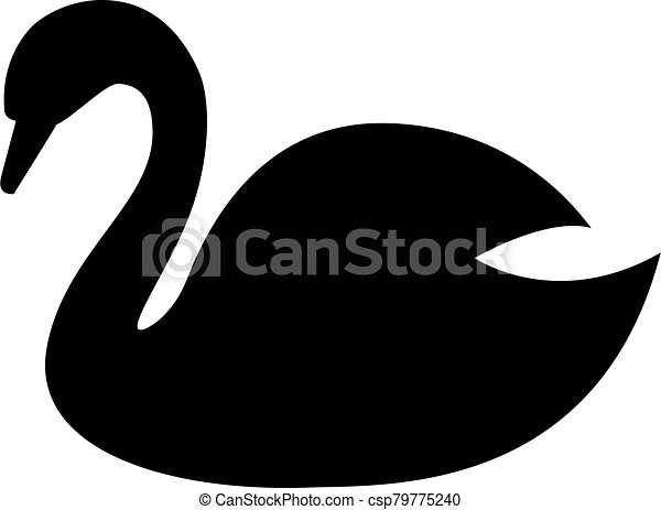 Detail Swan Silhouette Clip Art Nomer 39