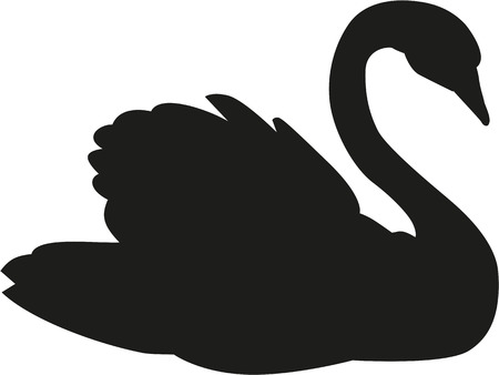 Detail Swan Silhouette Clip Art Nomer 5