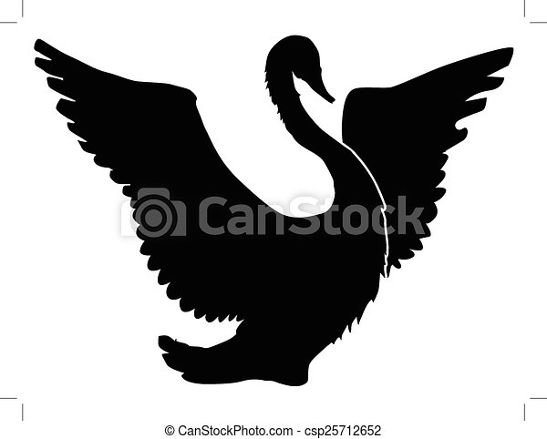 Detail Swan Silhouette Clip Art Nomer 51