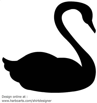 Detail Swan Silhouette Clip Art Nomer 7