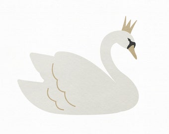 Detail Swan With Crown Silhouette Nomer 15