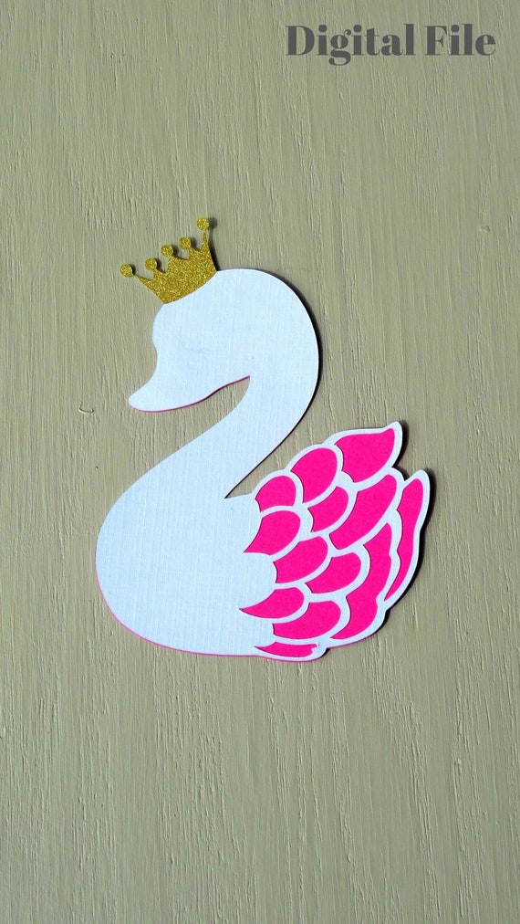 Detail Swan With Crown Silhouette Nomer 24