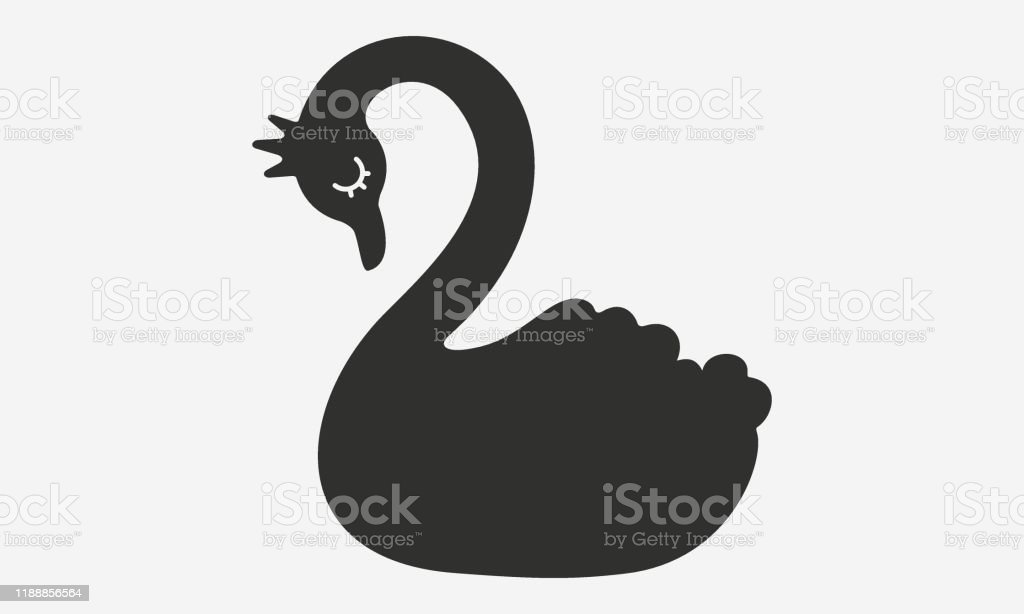 Detail Swan With Crown Silhouette Nomer 4