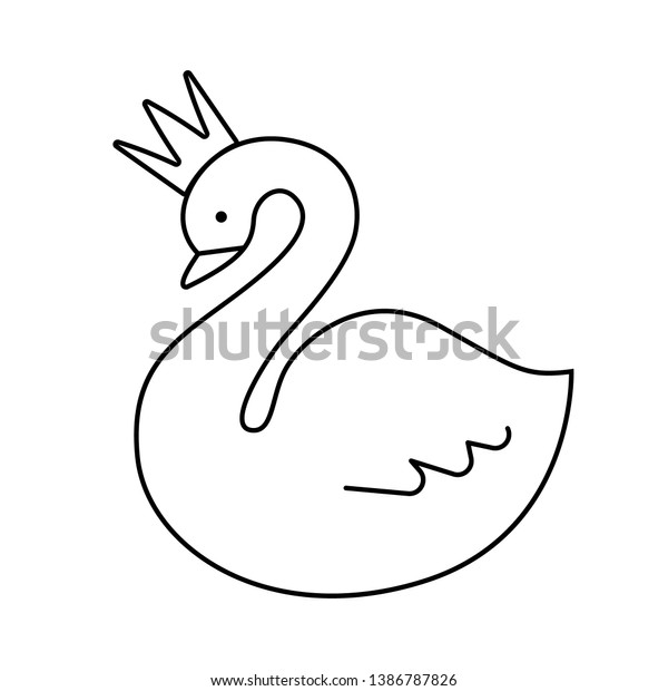 Detail Swan With Crown Silhouette Nomer 6