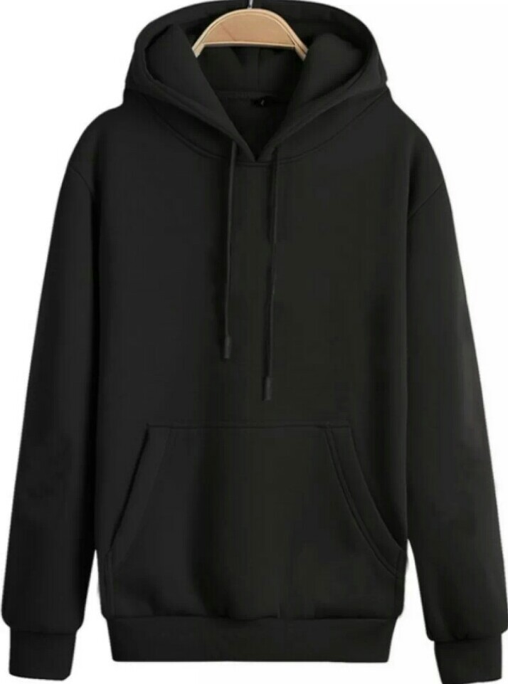 Sweater Hoodie Hitam Polos - KibrisPDR