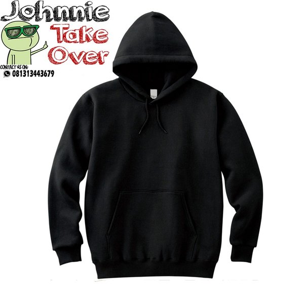 Detail Sweater Hoodie Hitam Polos Nomer 7