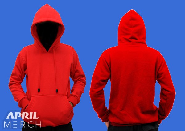 Detail Sweater Merah Polos Depan Belakang Nomer 3