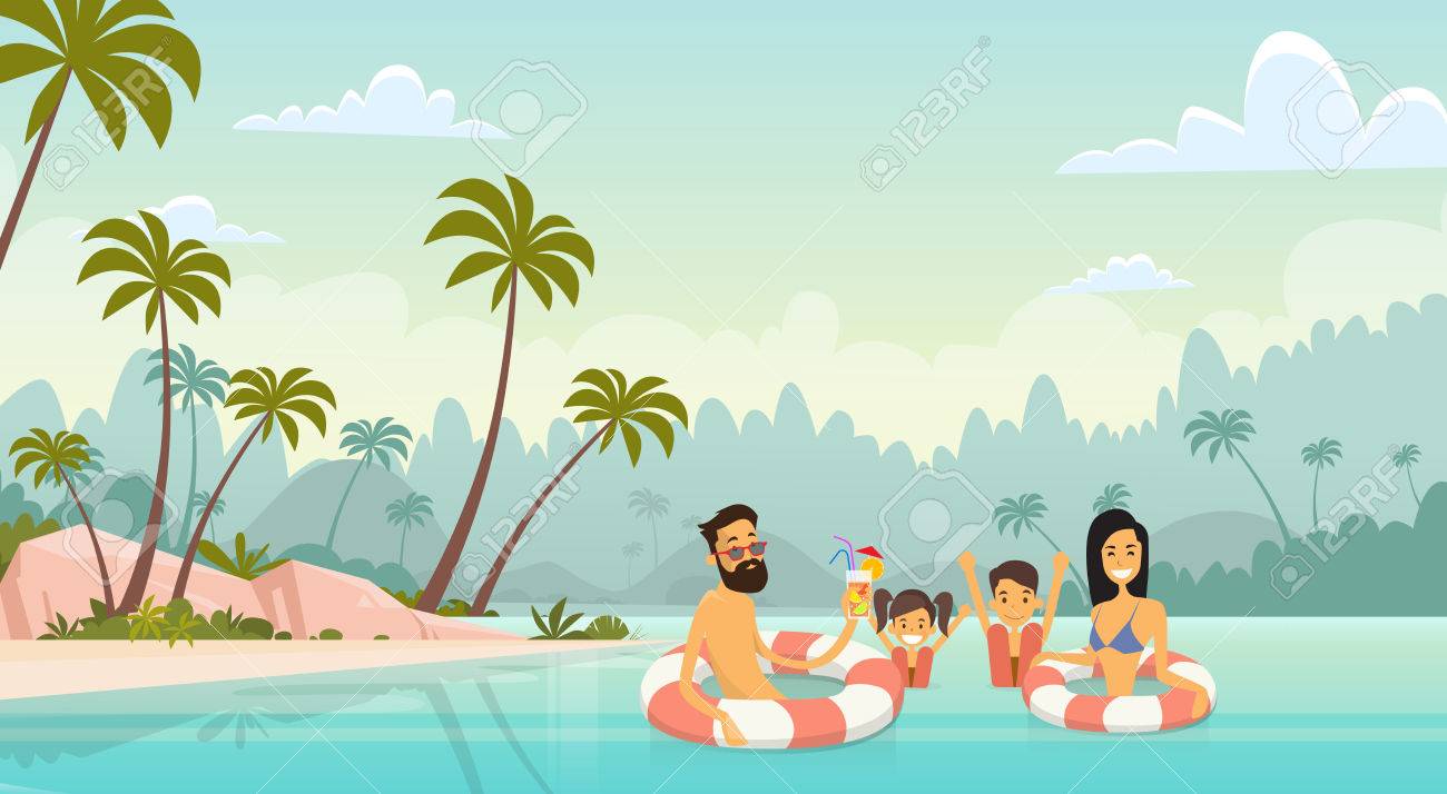 Detail Swimming At The Beach Clipart Nomer 37
