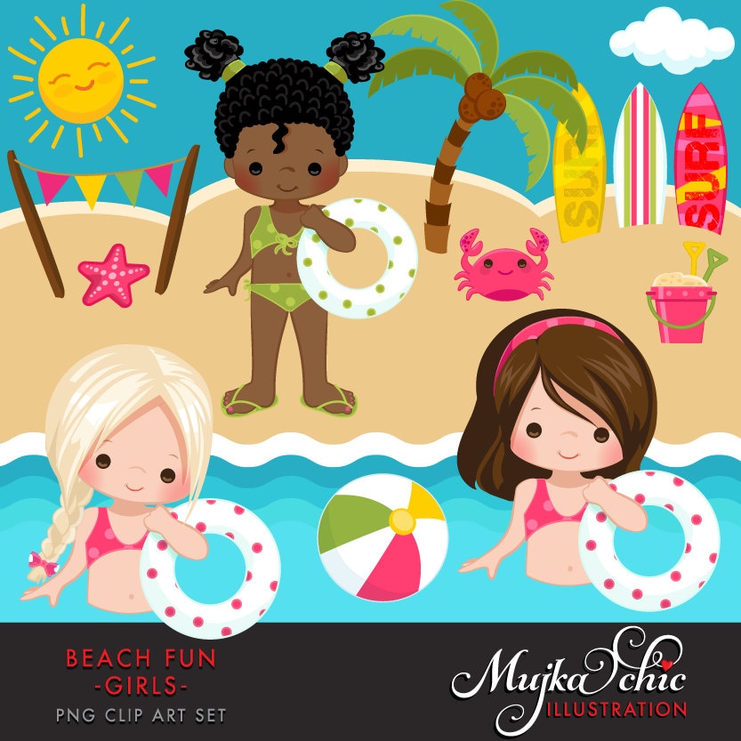 Detail Swimming At The Beach Clipart Nomer 40