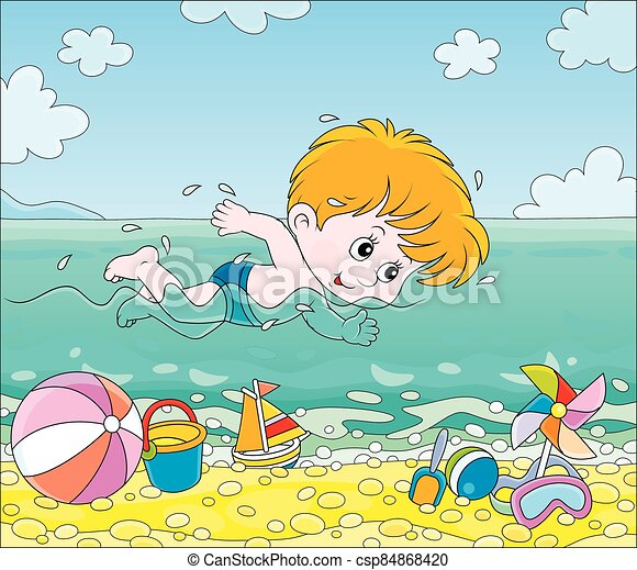 Detail Swimming At The Beach Clipart Nomer 47