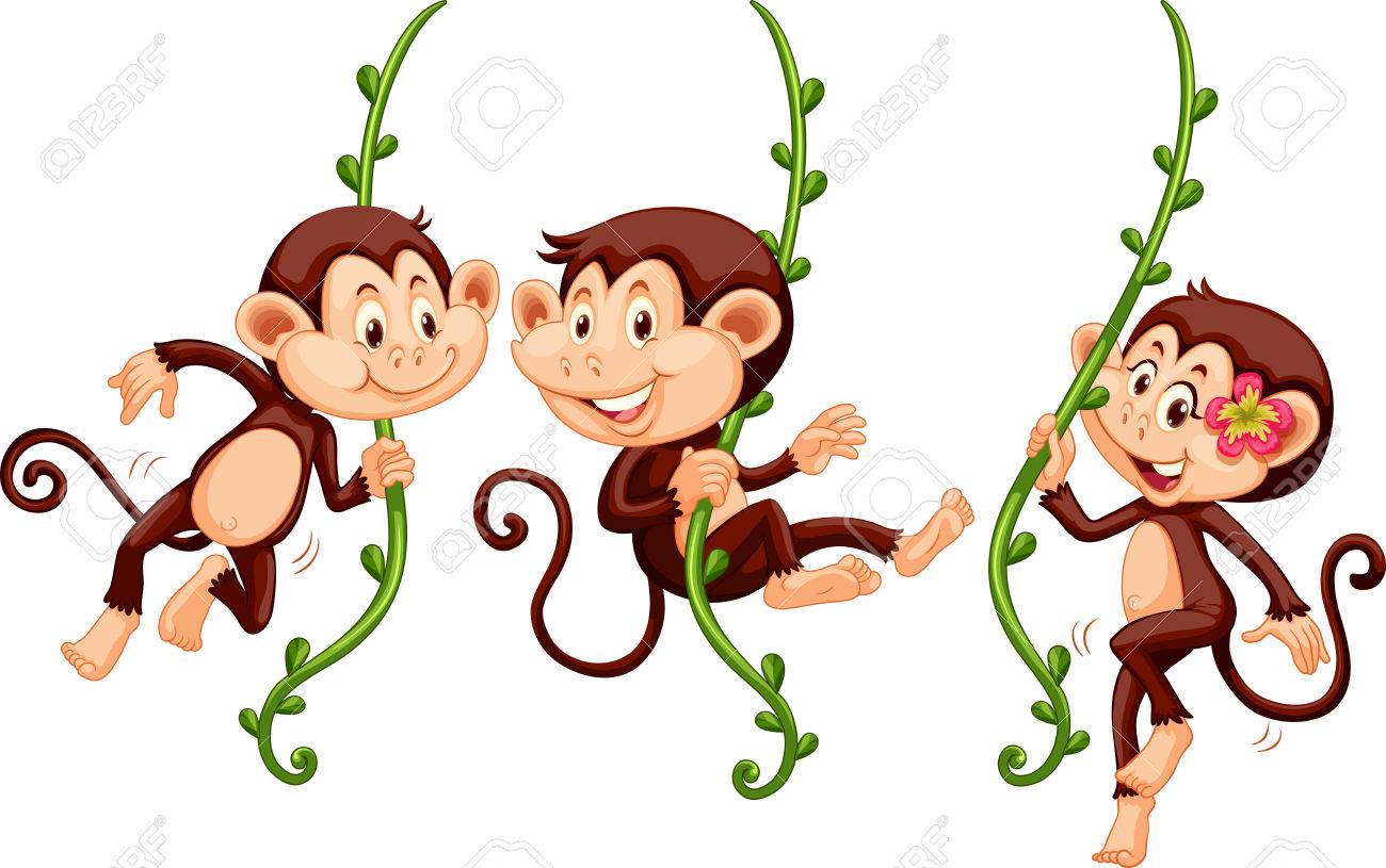 Detail Swinging Monkeys Clipart Nomer 33