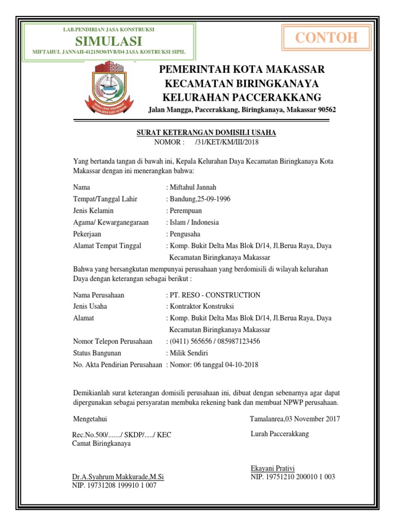 Detail Syarat Buat Surat Keterangan Usaha Nomer 43