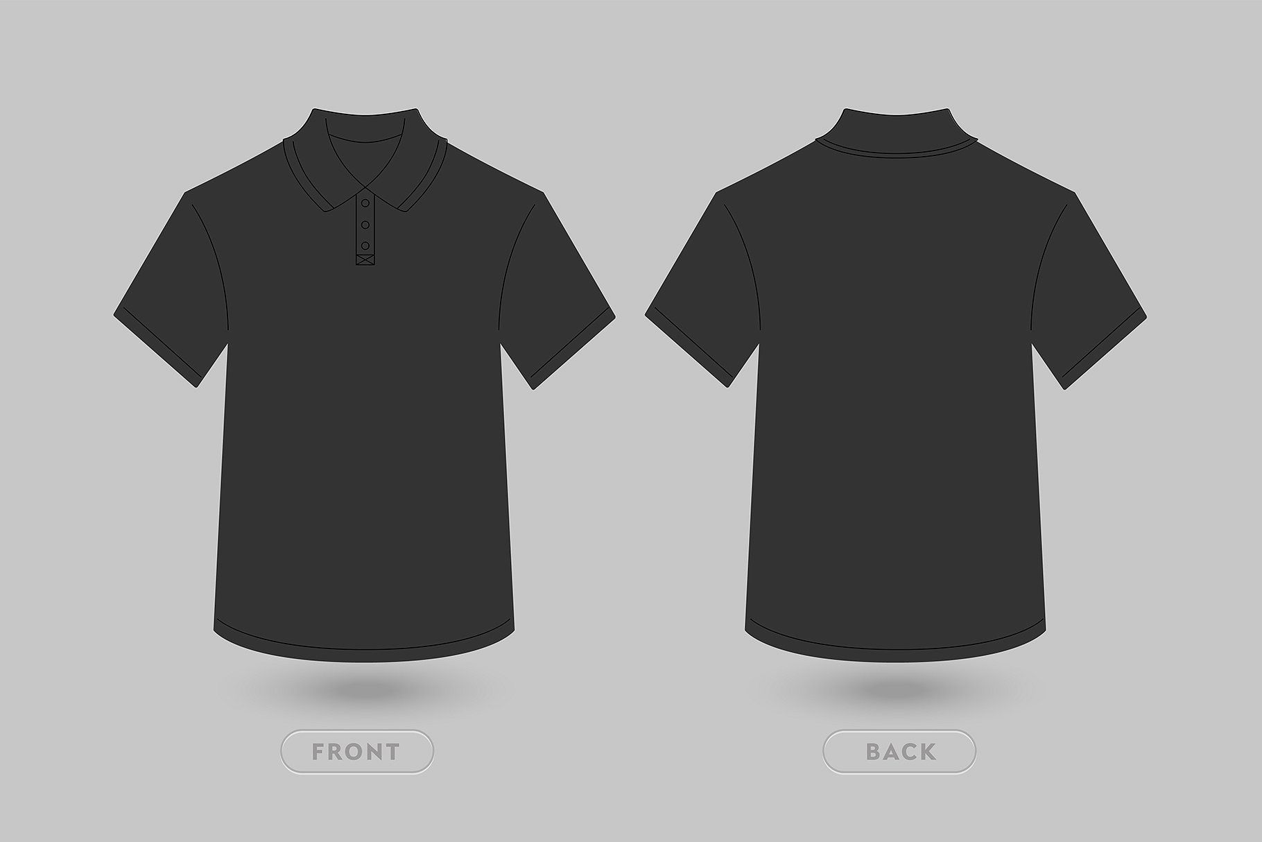 Detail T Shirt Design Polos Depan Belakang Nomer 12
